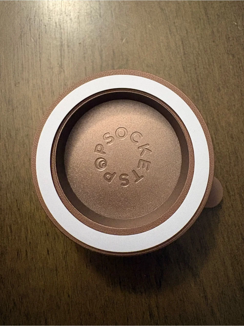 PopSocket Brown PopGrip with Orange Accent